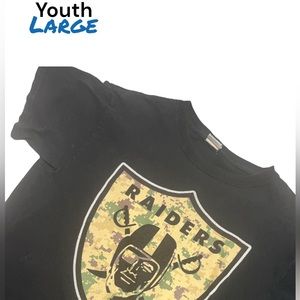 Youth, large cotton T-shirt, Raiders camouflage good prepowned condition